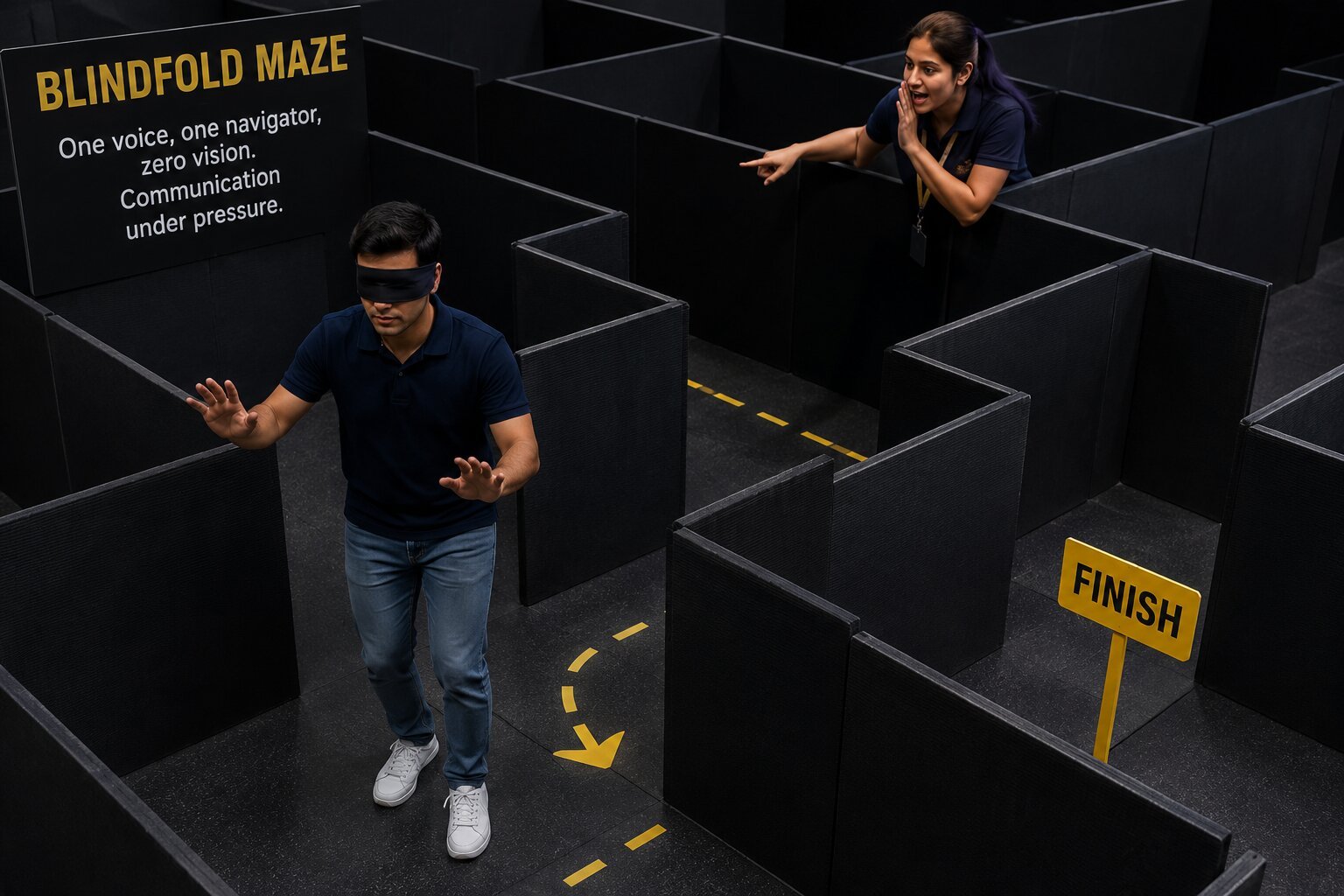 Blindfold Maze at Elevate Adventure Park, Gurugram