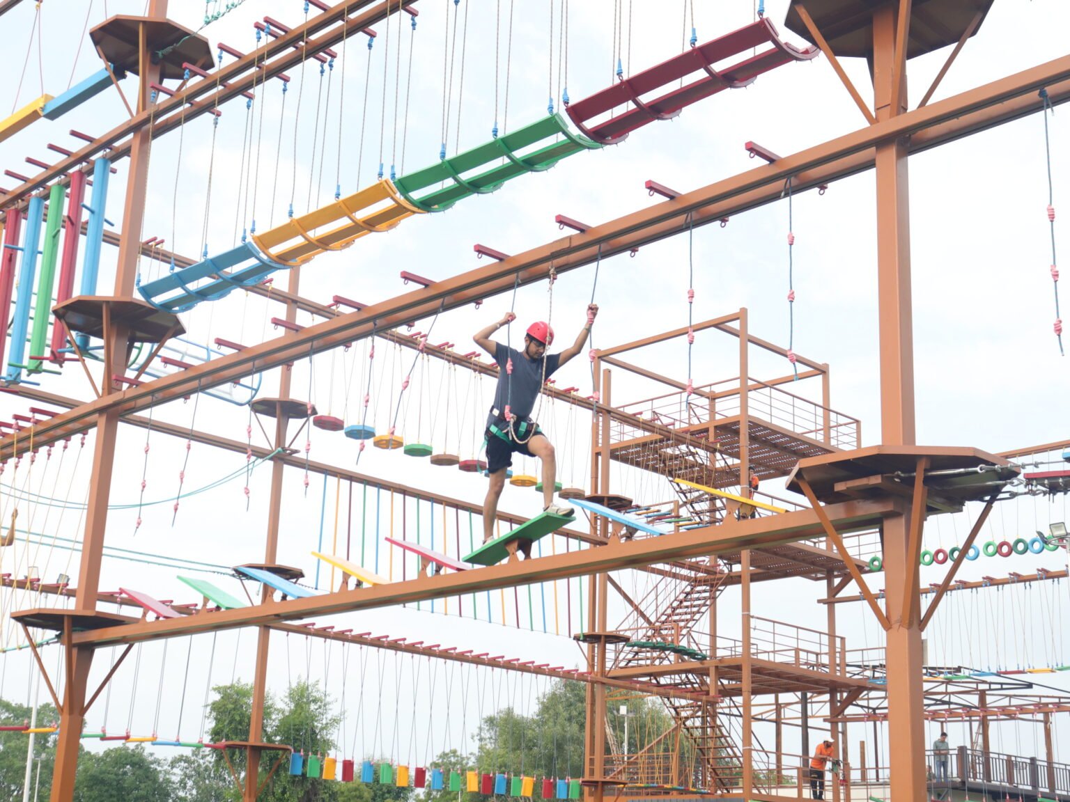 Burma Bridge at Elevate Adventure Park, Gurugram