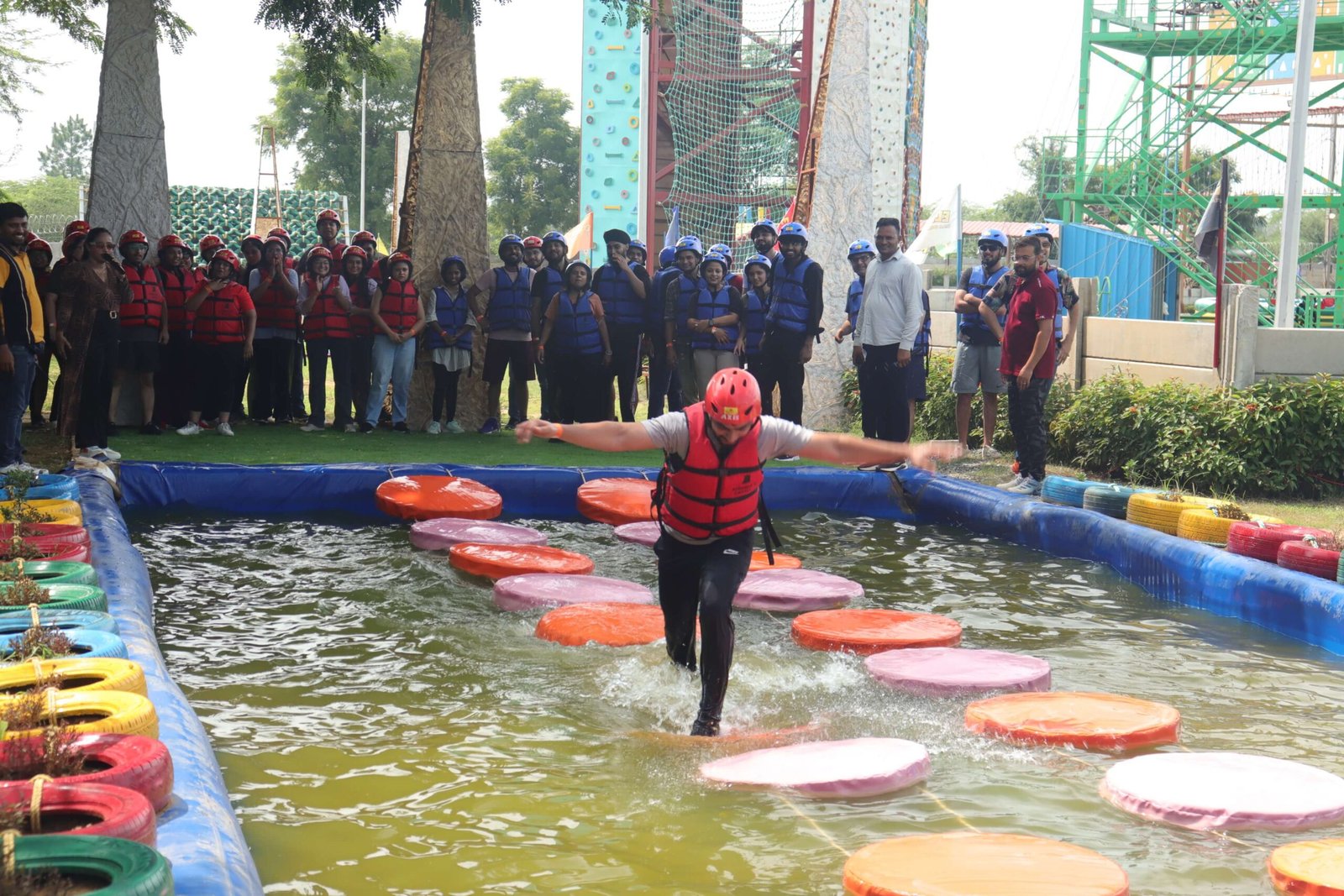 Skipping Stones at Elevate Adventure Park, Gurugram