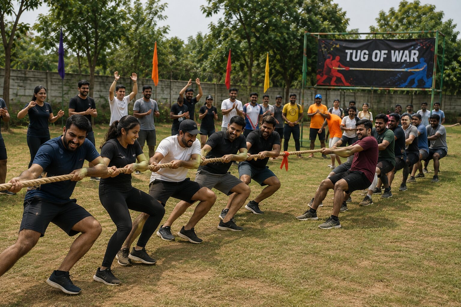 Tug of War at Elevate Adventure Park, Gurugram