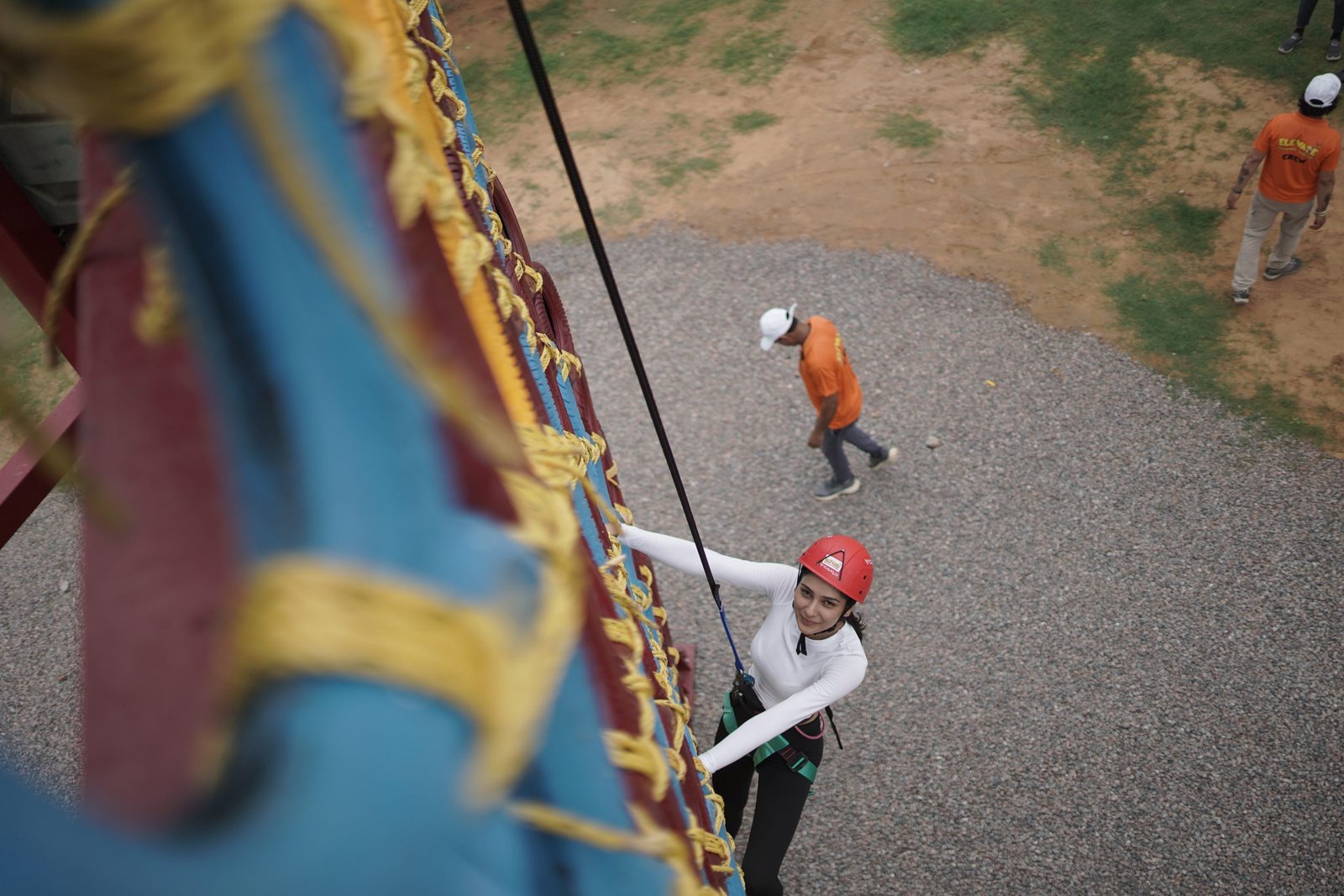 Tyre Climbing Wall at Elevate Adventure Park, Gurugram