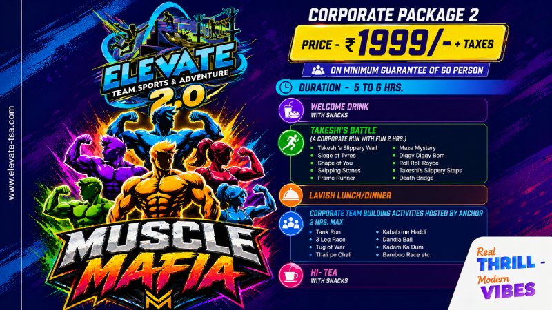 Muscle Mafia corporate package — ₹1,999 per person