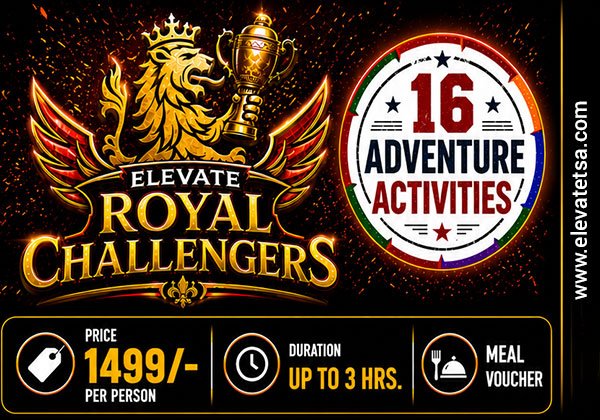 Elevate Royal Challengers — 16 Adventure Activities + Meal, ₹1,499 per person