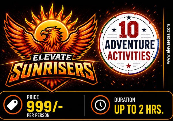Elevate Sunrisers — 10 Adventure Activities, ₹999 per person
