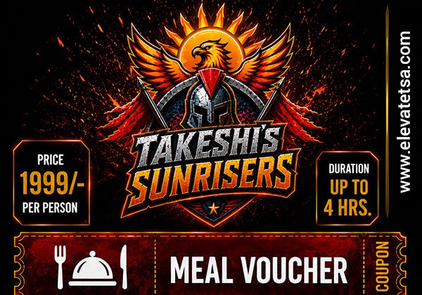 Takeshi’s Sunrisers — Takeshi’s Battle + 10 Activities + Meal, ₹1,999 per person