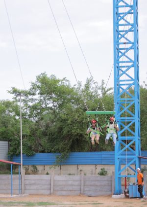 Giant swing activity in delhi ncr adventure park