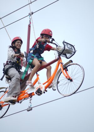 Sky Cycling activity in delhi ncr adventure park