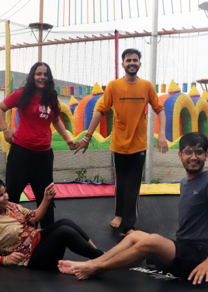 Trampoline activity in delhi ncr adventure park