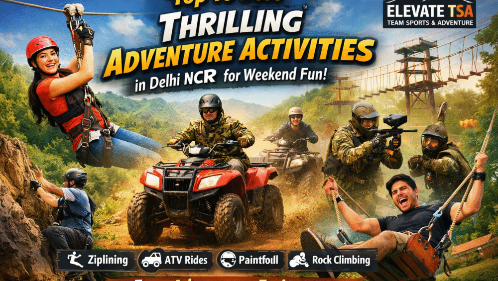 best thrilling adventure activities in Delhi NCR